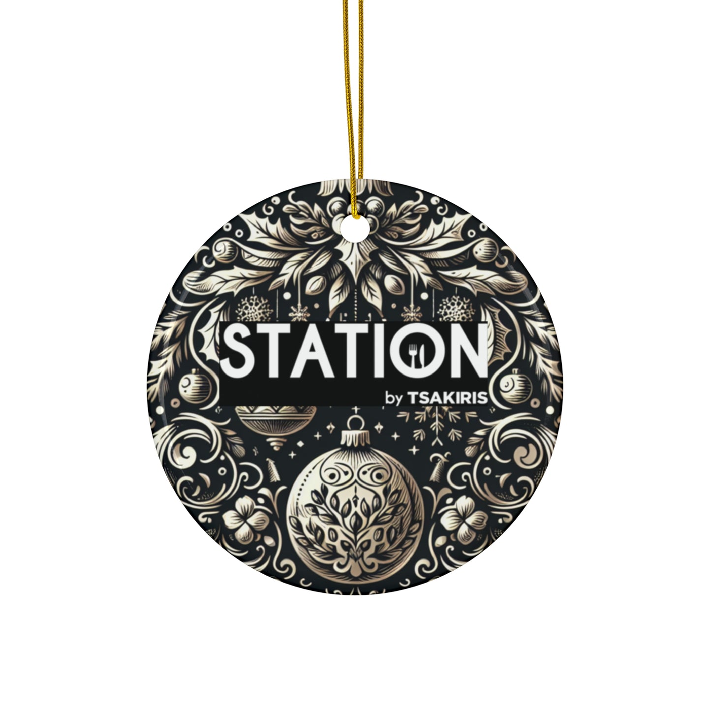 Station by Tsakiris™ - Ceramic Christmas Decoration, 3 Shapes