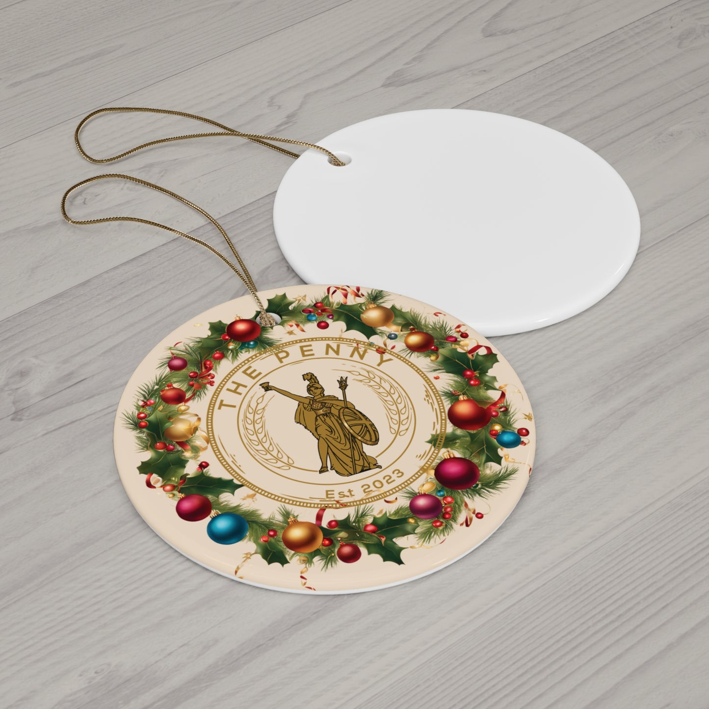 The Penny - Ceramic Christmas Decoration, 3 Shapes
