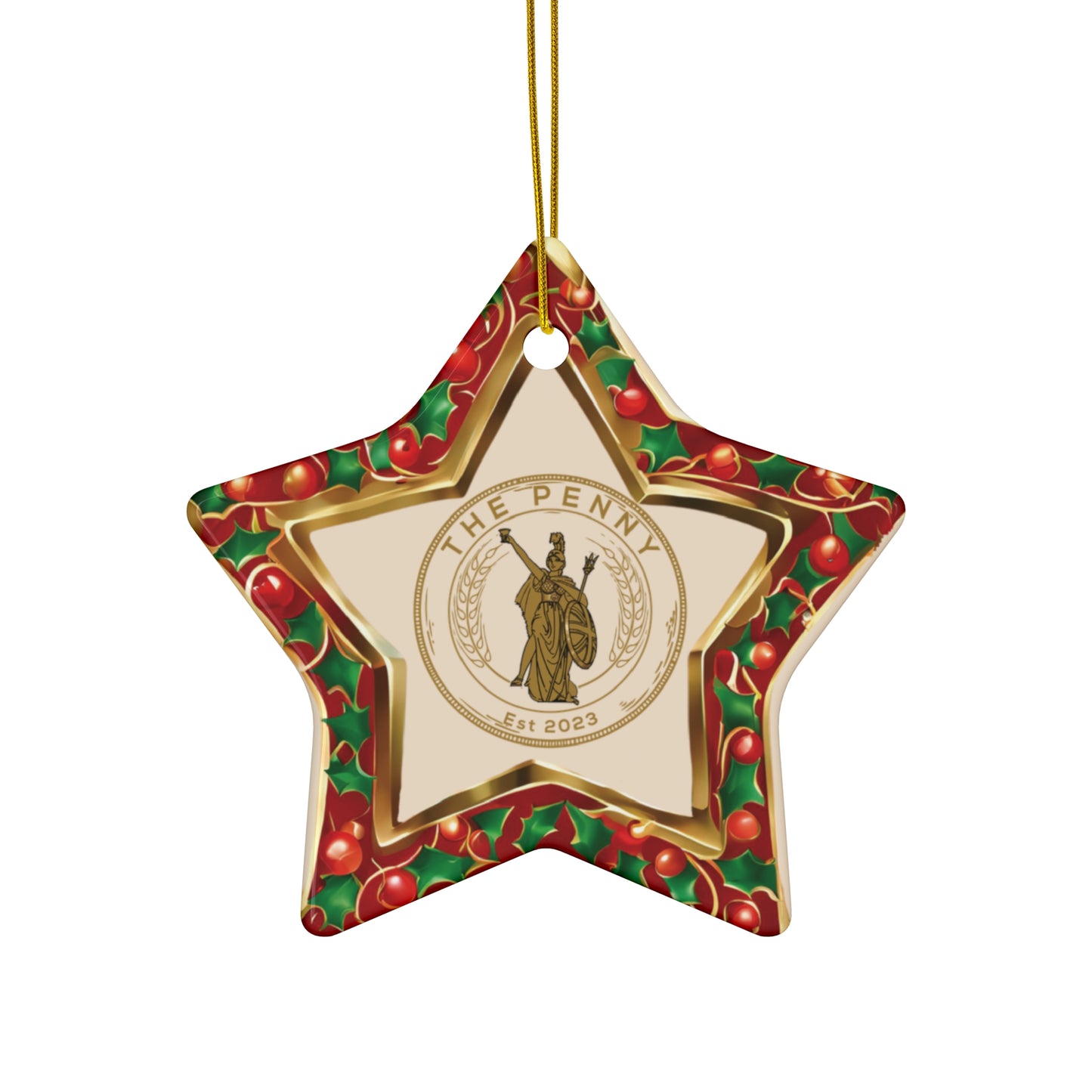The Penny - Ceramic Christmas Decoration, 3 Shapes
