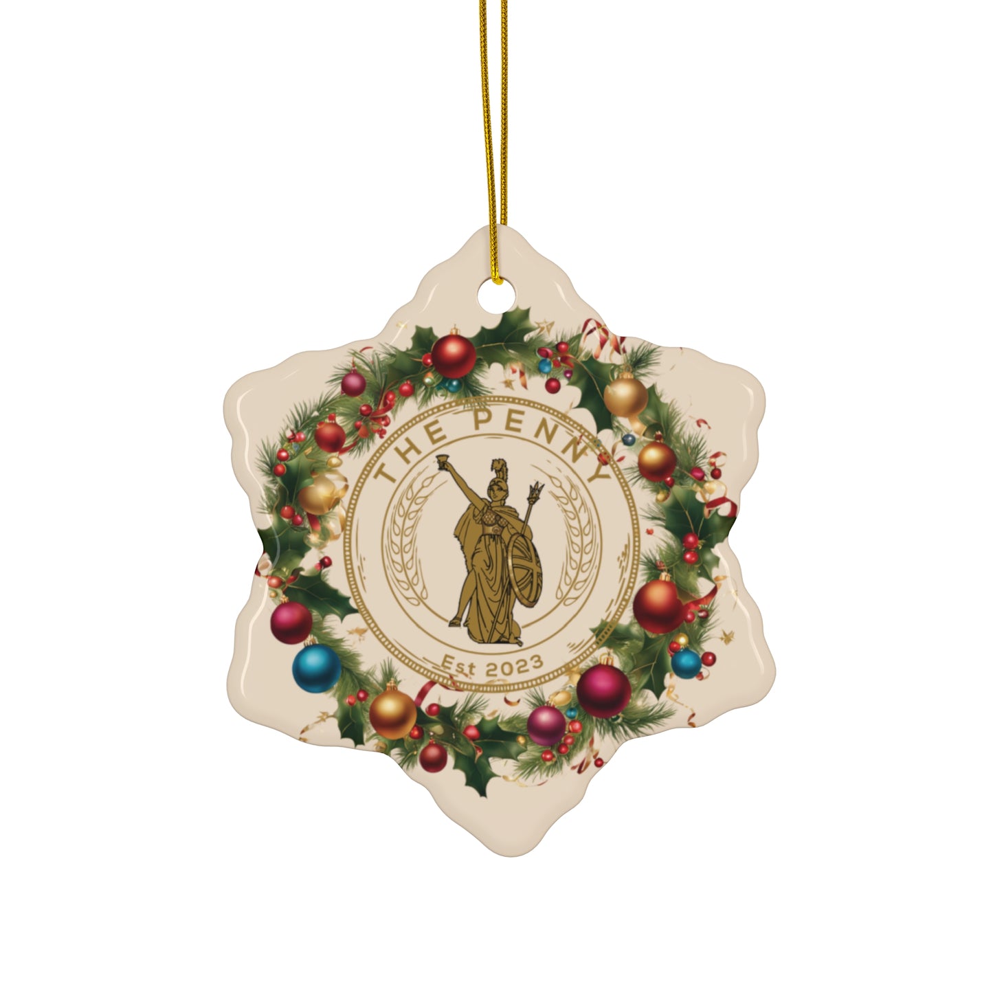 The Penny - Ceramic Christmas Decoration, 3 Shapes