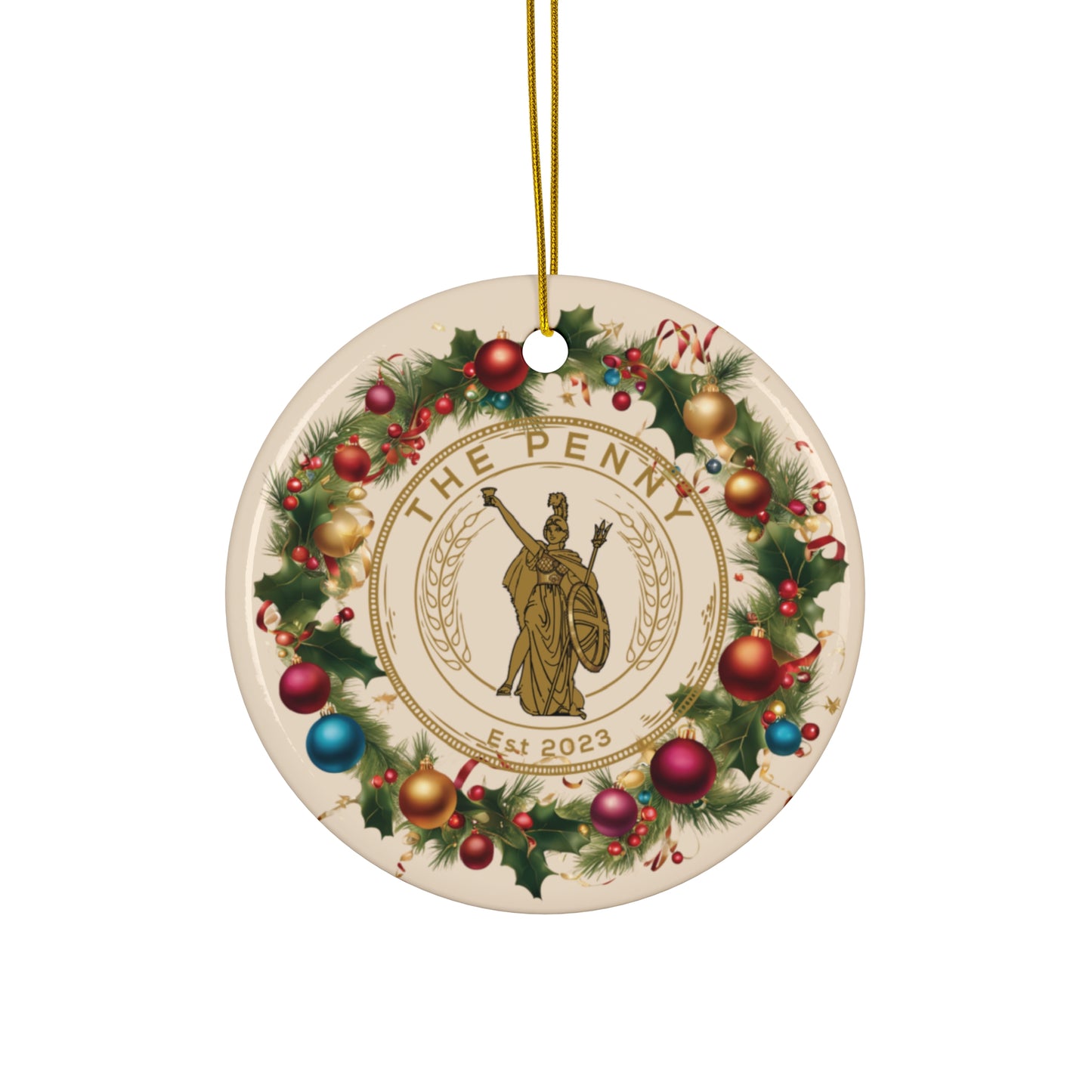 The Penny - Ceramic Christmas Decoration, 3 Shapes