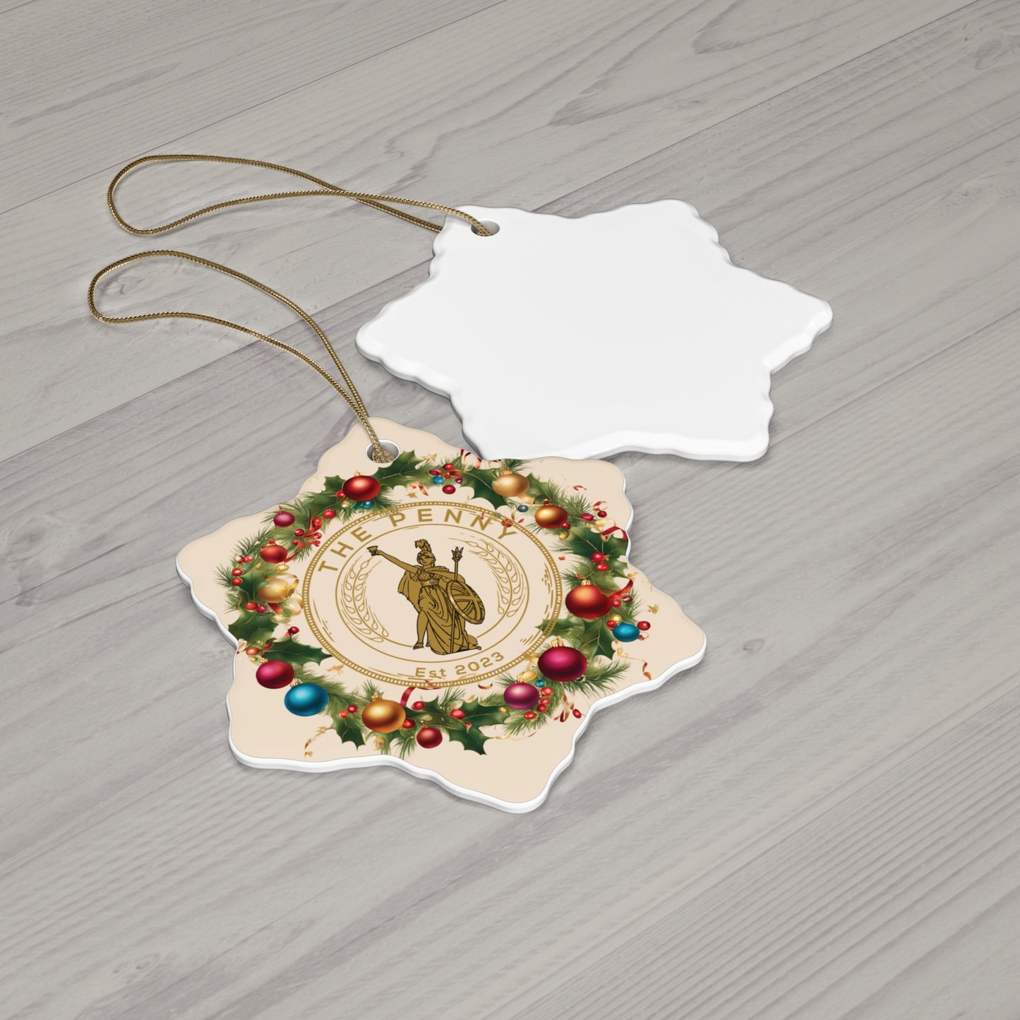 The Penny - Ceramic Christmas Decoration, 3 Shapes